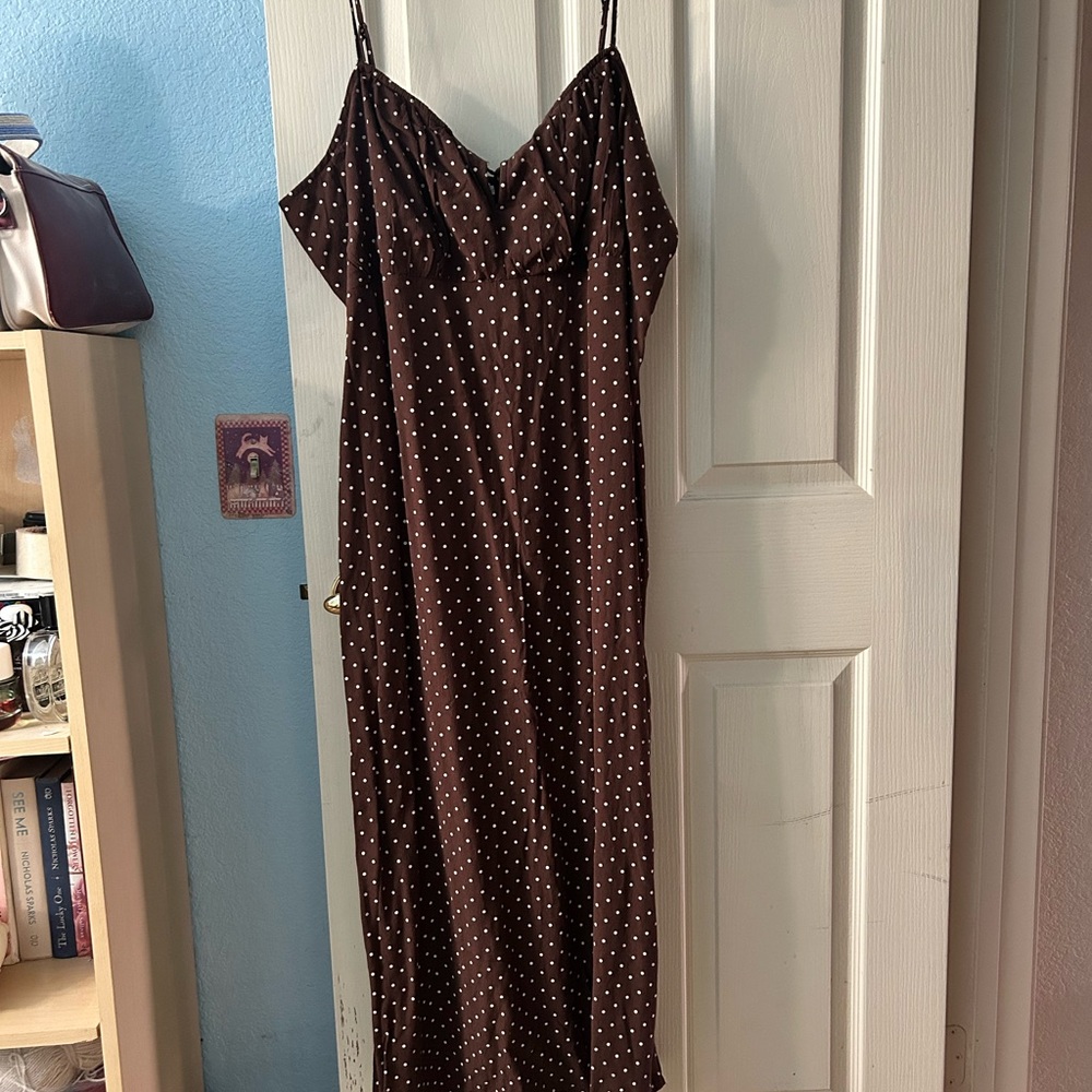 AE Ruched Midi Slip Dress